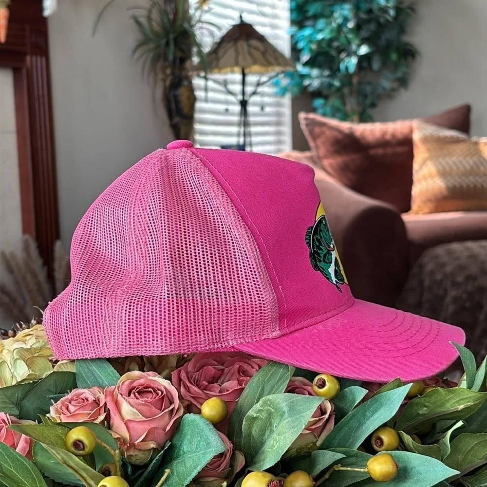 Bass Pro Shops Mesh Trucker Cap Pink Adjustable Fishing Hat Outdoor Girly